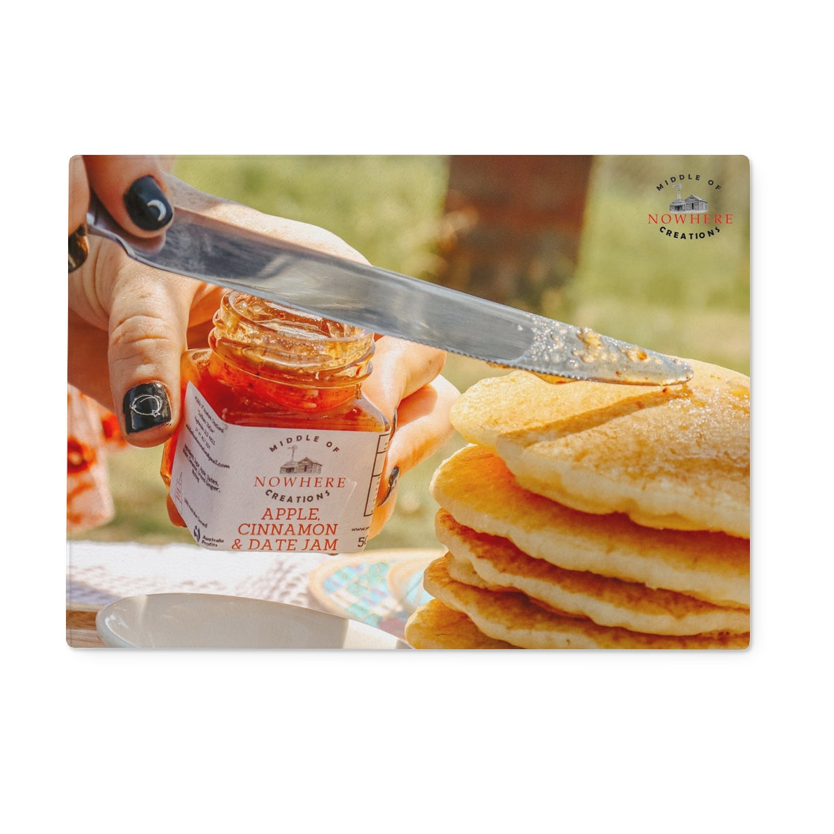 Apple, Cinnamon & Date Jam Glass Chopping Board AND bonus Gourmet Preserve Recipe!