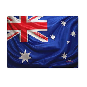 Australian Flag Glass Chopping Board