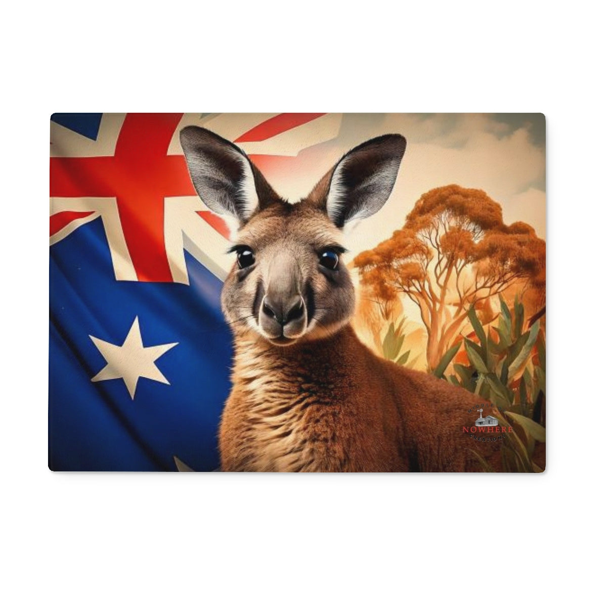 Aussie Serenity Glass Chopping Board