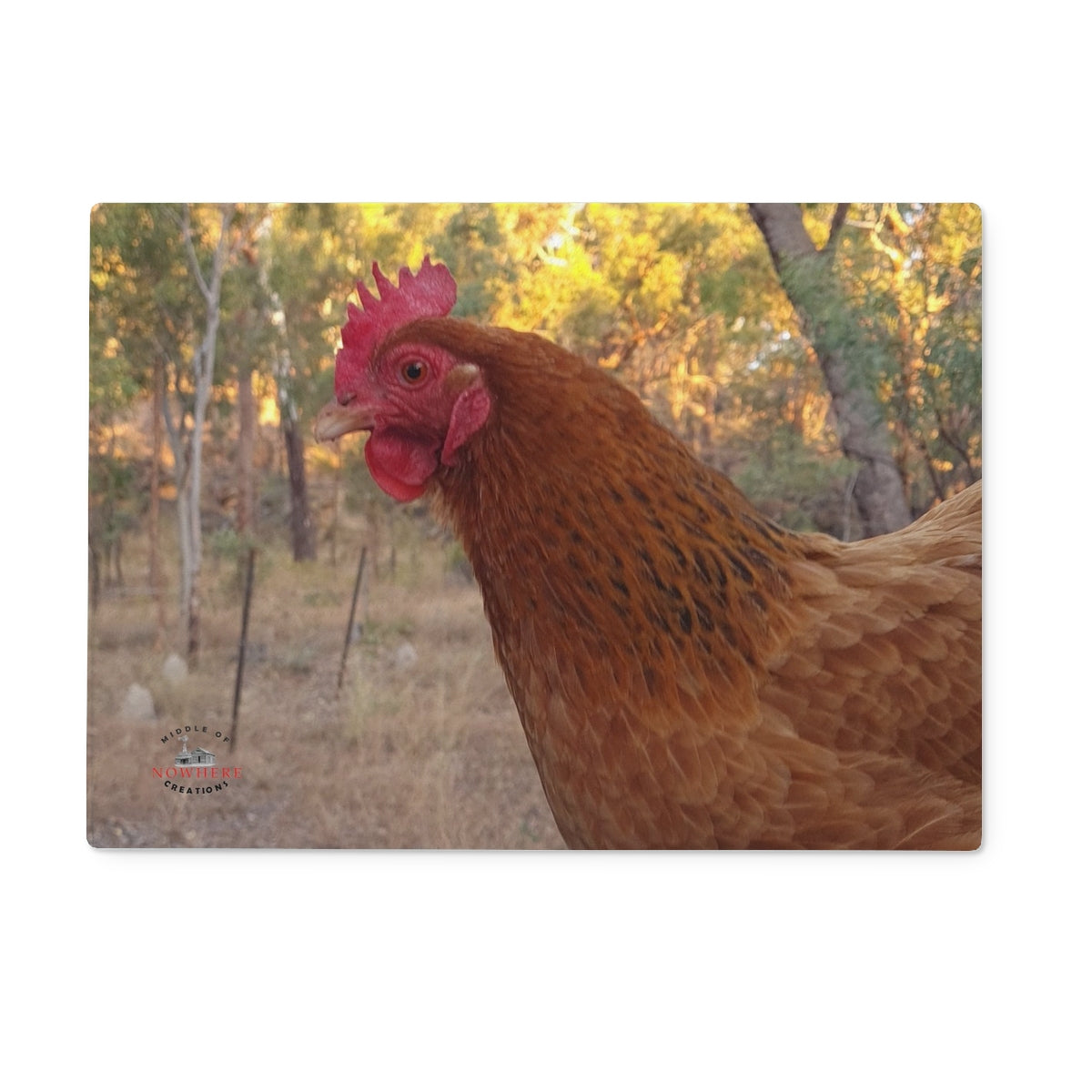 Chooking You Out Glass Chopping Board